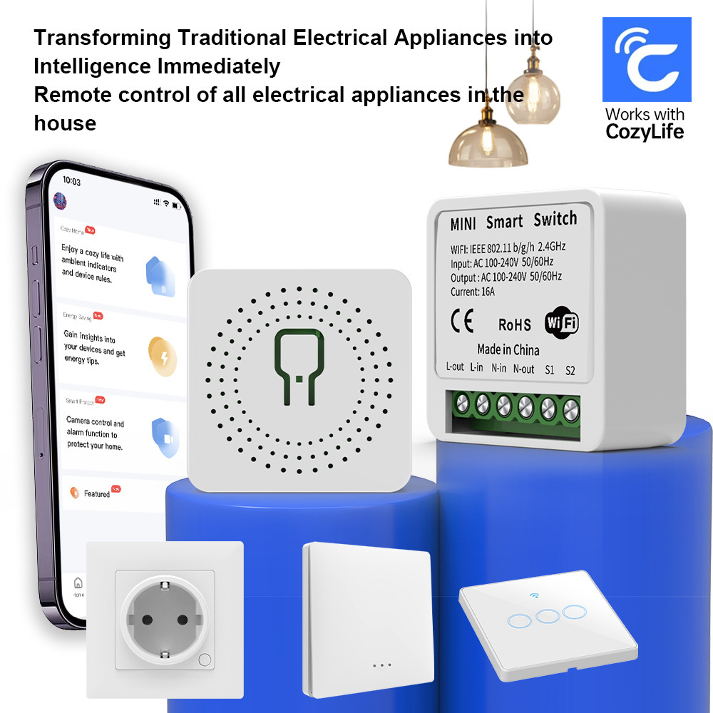 Diy Smart Home Automation Devices - Smart Home WLAN-Relaismodul 16A Mini-Schalter Drahtlose